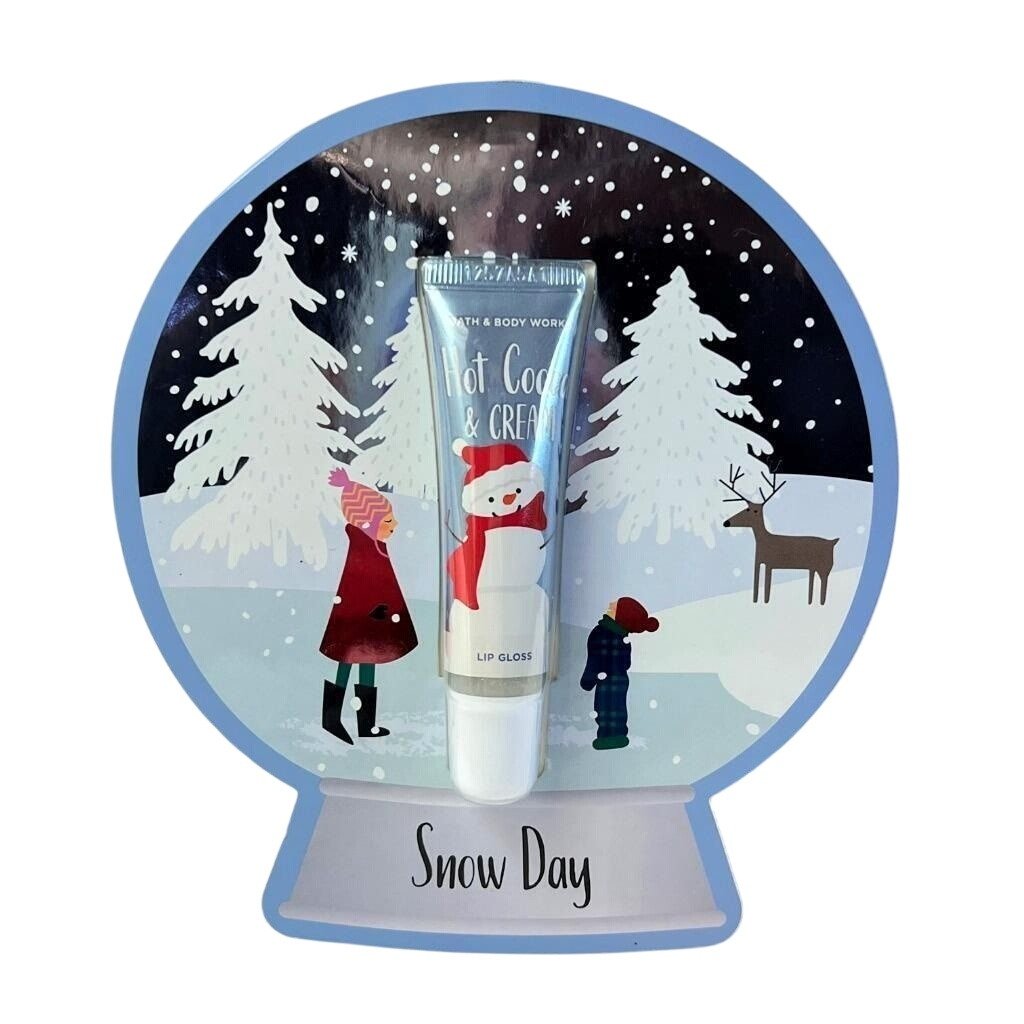 Bath And Body Works Christmas Hot Cocoa And Cream Snowman Lip Gloss 047 Fl Oz